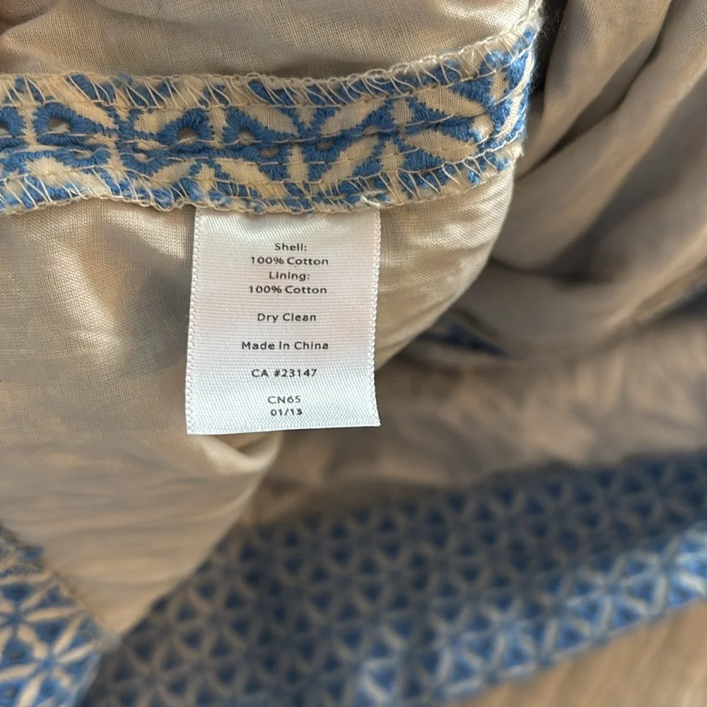 Talbots Blue and White Eyelet Pencil Skirt in Size 20W - Picture 6 of 8